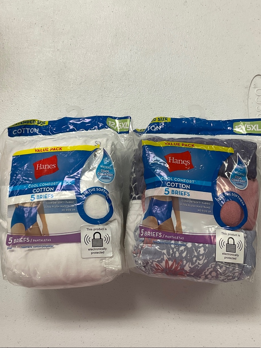 Hanes Women's Cotton Briefs - White & Purple Multicolor Pack
